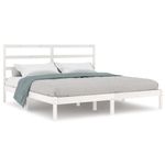 Casa si Gradina - Mobilier - Paturi si accesorii - Paturi - Cadru de pat mic single, alb, 200x200 cm, lemn masiv de pin - Infinity.ro