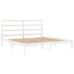 Casa si Gradina - Mobilier - Paturi si accesorii - Paturi - Cadru de pat mic single, alb, 200x200 cm, lemn masiv de pin - Infinity.ro