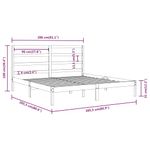 Casa si Gradina - Mobilier - Paturi si accesorii - Paturi - Cadru de pat mic single, alb, 200x200 cm, lemn masiv de pin - Infinity.ro
