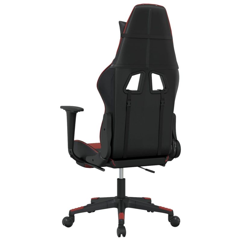 PC, gaming si accesorii - Gaming - Accesorii gaming - Scaune gaming - Scaun de gaming masaj/suport picioare negru/rosu vin piele eco - Infinity.ro