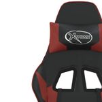 PC, gaming si accesorii - Gaming - Accesorii gaming - Scaune gaming - Scaun de gaming masaj/suport picioare negru/rosu vin piele eco - Infinity.ro