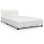 Casa si Gradina - Mobilier - Paturi si accesorii - Paturi - Cadru de pat, alb, 90 x 200 cm, piele ecologica - Infinity.ro