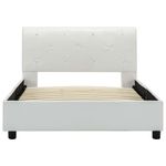 Casa si Gradina - Mobilier - Paturi si accesorii - Paturi - Cadru de pat, alb, 90 x 200 cm, piele ecologica - Infinity.ro