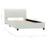 Casa si Gradina - Mobilier - Paturi si accesorii - Paturi - Cadru de pat, alb, 90 x 200 cm, piele ecologica - Infinity.ro