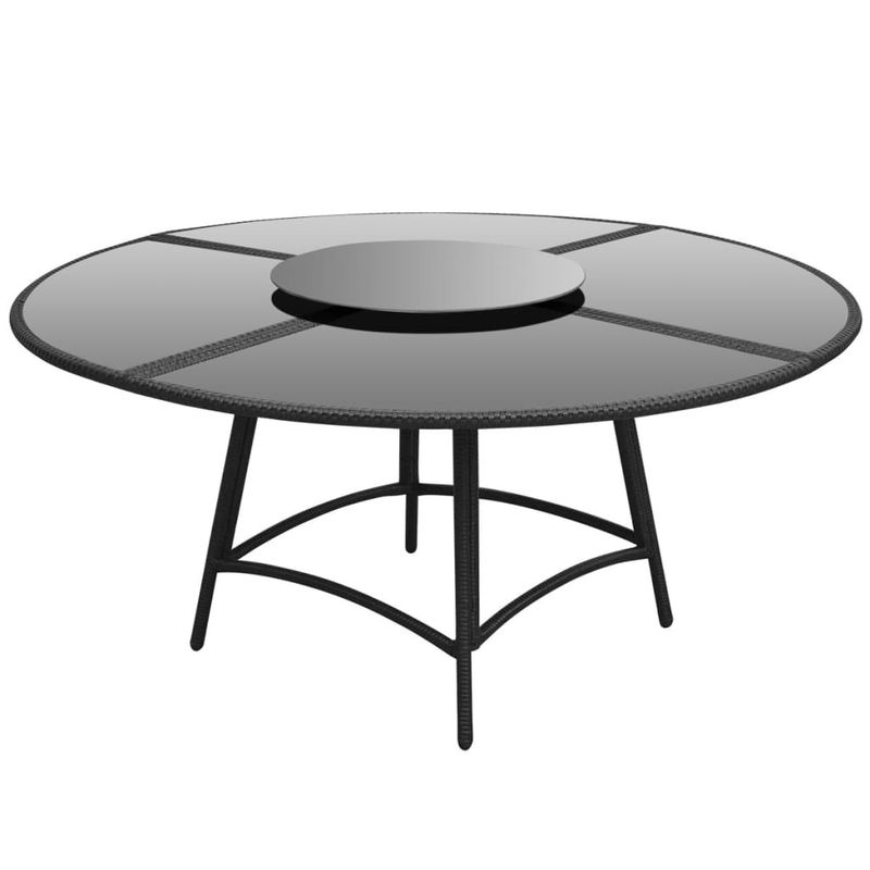 Casa si Gradina - Gradina si terasa - Mobilier exterior - Seturi mobila gradina - Set mobilier de exterior cu perne, 7 piese, negru, poliratan - Infinity.ro