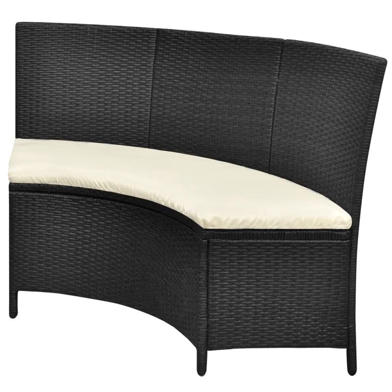 Casa si Gradina - Gradina si terasa - Mobilier exterior - Seturi mobila gradina - Set mobilier de exterior cu perne, 7 piese, negru, poliratan - Infinity.ro