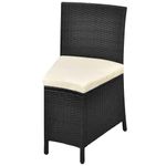 Casa si Gradina - Gradina si terasa - Mobilier exterior - Seturi mobila gradina - Set mobilier de exterior cu perne, 7 piese, negru, poliratan - Infinity.ro