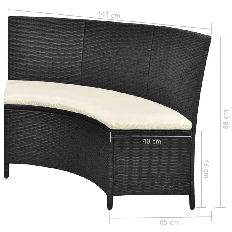 Casa si Gradina - Gradina si terasa - Mobilier exterior - Seturi mobila gradina - Set mobilier de exterior cu perne, 7 piese, negru, poliratan - Infinity.ro