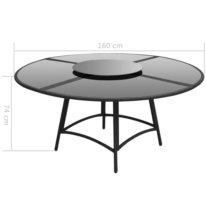 Casa si Gradina - Gradina si terasa - Mobilier exterior - Seturi mobila gradina - Set mobilier de exterior cu perne, 7 piese, negru, poliratan - Infinity.ro
