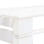 Casa si Gradina - Gradina si terasa - Mobilier exterior - Canapele si fotolii gradina - Otoman de gradina din paleti, alb, lemn pin tratat, roșu - Infinity.ro