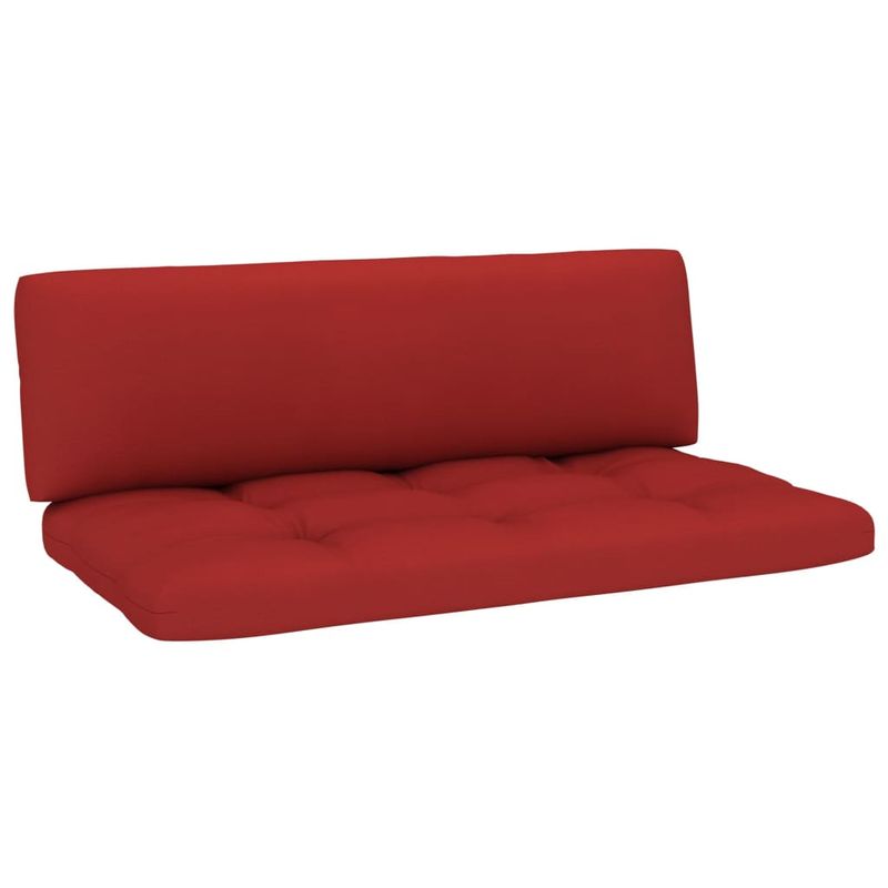 Casa si Gradina - Gradina si terasa - Mobilier exterior - Canapele si fotolii gradina - Otoman de gradina din paleti, alb, lemn pin tratat, roșu - Infinity.ro
