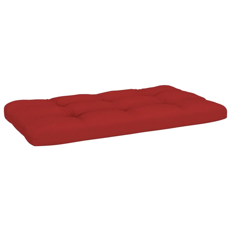 Casa si Gradina - Gradina si terasa - Mobilier exterior - Canapele si fotolii gradina - Otoman de gradina din paleti, alb, lemn pin tratat, roșu - Infinity.ro