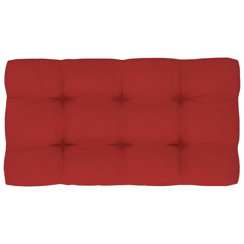 Casa si Gradina - Gradina si terasa - Mobilier exterior - Canapele si fotolii gradina - Otoman de gradina din paleti, alb, lemn pin tratat, roșu - Infinity.ro