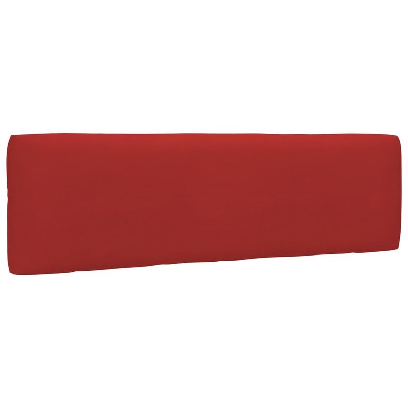 Casa si Gradina - Gradina si terasa - Mobilier exterior - Canapele si fotolii gradina - Otoman de gradina din paleti, alb, lemn pin tratat, roșu - Infinity.ro