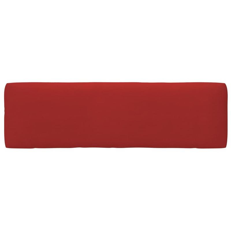 Casa si Gradina - Gradina si terasa - Mobilier exterior - Canapele si fotolii gradina - Otoman de gradina din paleti, alb, lemn pin tratat, roșu - Infinity.ro