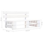Casa si Gradina - Gradina si terasa - Mobilier exterior - Canapele si fotolii gradina - Otoman de gradina din paleti, alb, lemn pin tratat, roșu - Infinity.ro
