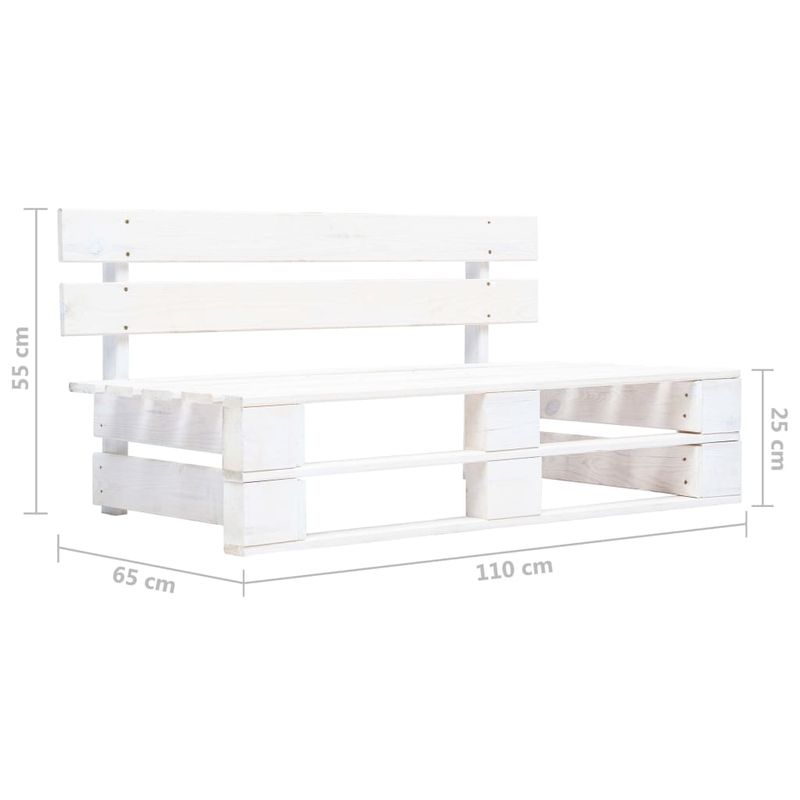 Casa si Gradina - Gradina si terasa - Mobilier exterior - Canapele si fotolii gradina - Otoman de gradina din paleti, alb, lemn pin tratat, roșu - Infinity.ro