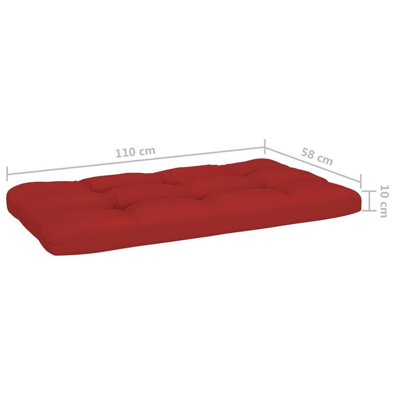 Casa si Gradina - Gradina si terasa - Mobilier exterior - Canapele si fotolii gradina - Otoman de gradina din paleti, alb, lemn pin tratat, roșu - Infinity.ro