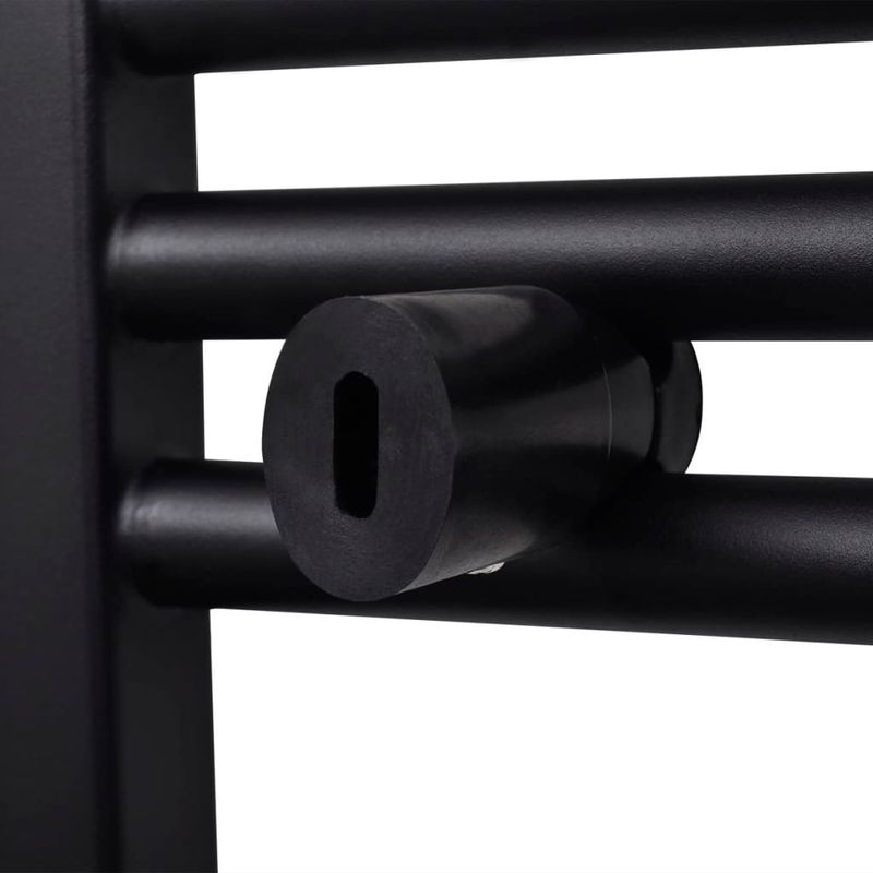 Casa si Gradina - Termice - Generatoare de aer cald - Radiator port-prosop incalzire centrala baie drept, negru, 600x1160 mm - Infinity.ro