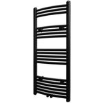Casa si Gradina - Termice - Generatoare de aer cald - Radiator port-prosop incalzire centrala baie, curbat, negru, 500 x 1160 mm - Infinity.ro