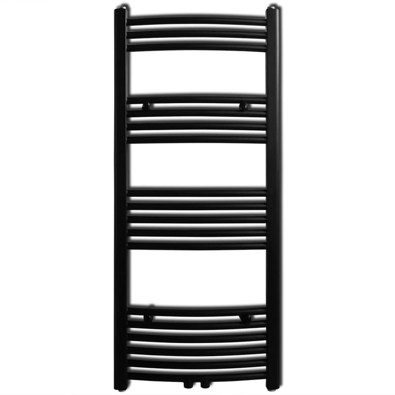 Casa si Gradina - Termice - Generatoare de aer cald - Radiator port-prosop incalzire centrala baie, curbat, negru, 500 x 1160 mm - Infinity.ro