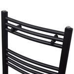 Casa si Gradina - Termice - Generatoare de aer cald - Radiator port-prosop incalzire centrala baie, curbat, negru, 500 x 1160 mm - Infinity.ro
