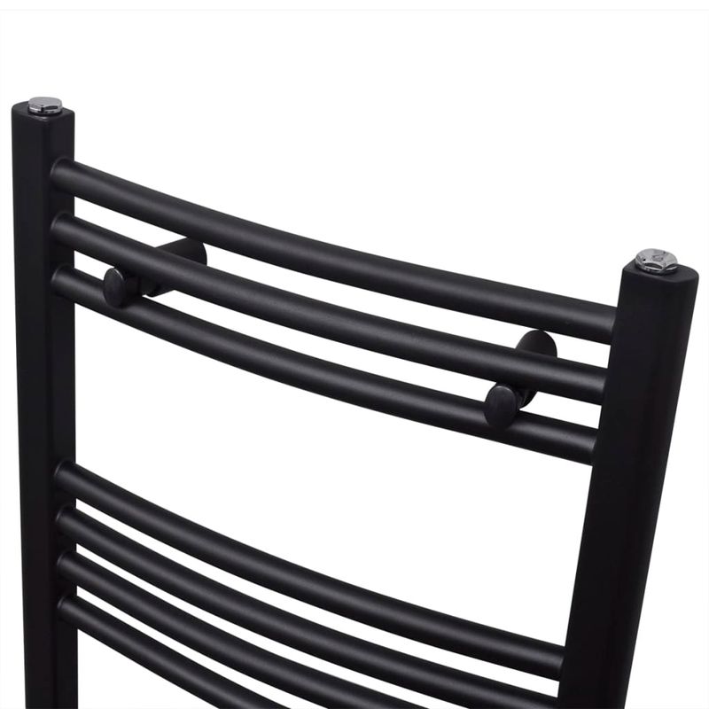 Casa si Gradina - Termice - Generatoare de aer cald - Radiator port-prosop incalzire centrala baie, curbat, negru, 500 x 1160 mm - Infinity.ro