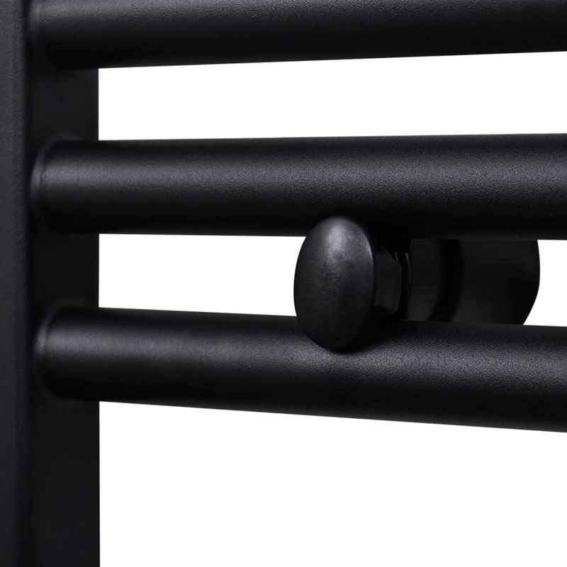 Casa si Gradina - Termice - Generatoare de aer cald - Radiator port-prosop incalzire centrala baie, curbat, negru, 500 x 1160 mm - Infinity.ro