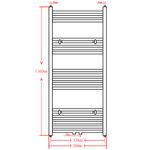 Casa si Gradina - Termice - Generatoare de aer cald - Radiator port-prosop incalzire centrala baie, curbat, negru, 500 x 1160 mm - Infinity.ro