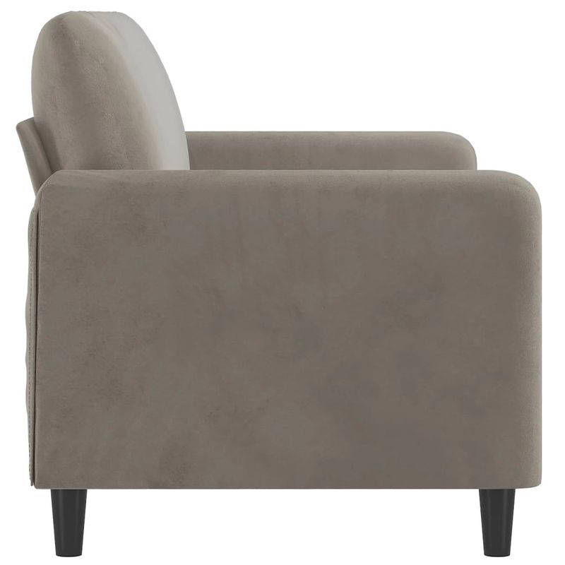 Casa si Gradina - Mobilier - Canapele si coltare - Canapele - Fotoliu canapea, gri deschis, 140 cm, catifea - Infinity.ro