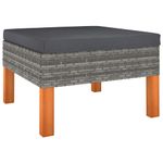 Casa si Gradina - Gradina si terasa - Mobilier exterior - Canapele si fotolii gradina - Canapea de gradina, 9 piese, gri, poliratan, model 3x colț + 4x mijloc + 2x suport pentru picioare - Infinity.ro