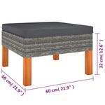 Casa si Gradina - Gradina si terasa - Mobilier exterior - Canapele si fotolii gradina - Canapea de gradina, 9 piese, gri, poliratan, model 3x colț + 4x mijloc + 2x suport pentru picioare - Infinity.ro