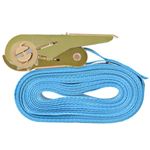 Casa si Gradina - Constructii - Depozitare, transport si protectie - Accesorii echipamente pentru transport si ridicat - Chingi fixare cu clichet 4 buc, 0,8 tone, 6 m x 25 mm, albastru - Infinity.ro