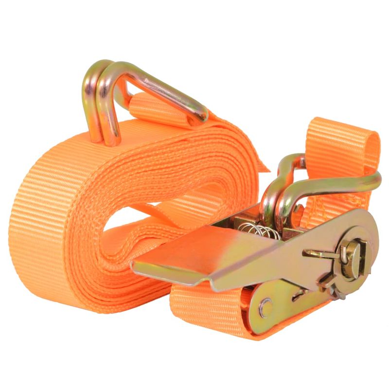 Casa si Gradina - Constructii - Depozitare, transport si protectie - Accesorii echipamente pentru transport si ridicat - Chingi fixare cu clichet , 4 buc, 0,4 tone 6 mx25 mm, portocaliu - Infinity.ro
