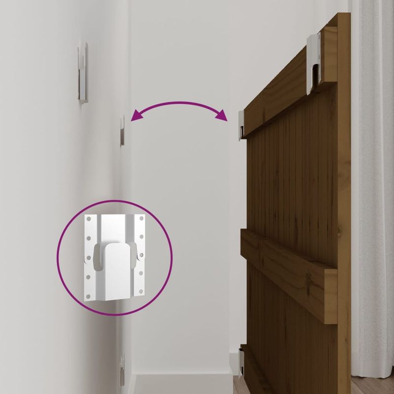 Casa si Gradina - Mobilier - Paturi si accesorii - Accesorii paturi - Tablie de pat pentru perete, maro miere, 108x3x60 cm - Infinity.ro