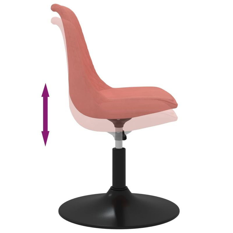 Casa si Gradina - Mobilier - Scaune si fotolii - Scaune - Scaune de bucatarie pivotante, 4 buc, roz, catifea - Infinity.ro