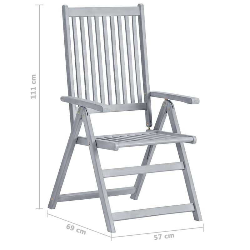 Casa si Gradina - Gradina si terasa - Mobilier exterior - Scaune si sezlonguri gradina - Scaune gradina rabatabile cu perne, 6 buc., lemn masiv acacia - Infinity.ro