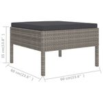 Casa si Gradina - Gradina si terasa - Mobilier exterior - Seturi mobila gradina - Set mobilier de gradina cu perne, 5 piese, gri, poliratan - Infinity.ro