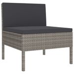 Casa si Gradina - Gradina si terasa - Mobilier exterior - Seturi mobila gradina - Set mobilier de gradina cu perne, 5 piese, gri, poliratan - Infinity.ro