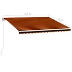 Casa si Gradina - Gradina si terasa - Umbrele si pavilioane - Umbrele - Copertina retractabila manual, portocaliu & maro, 450 x 300 cm - Infinity.ro
