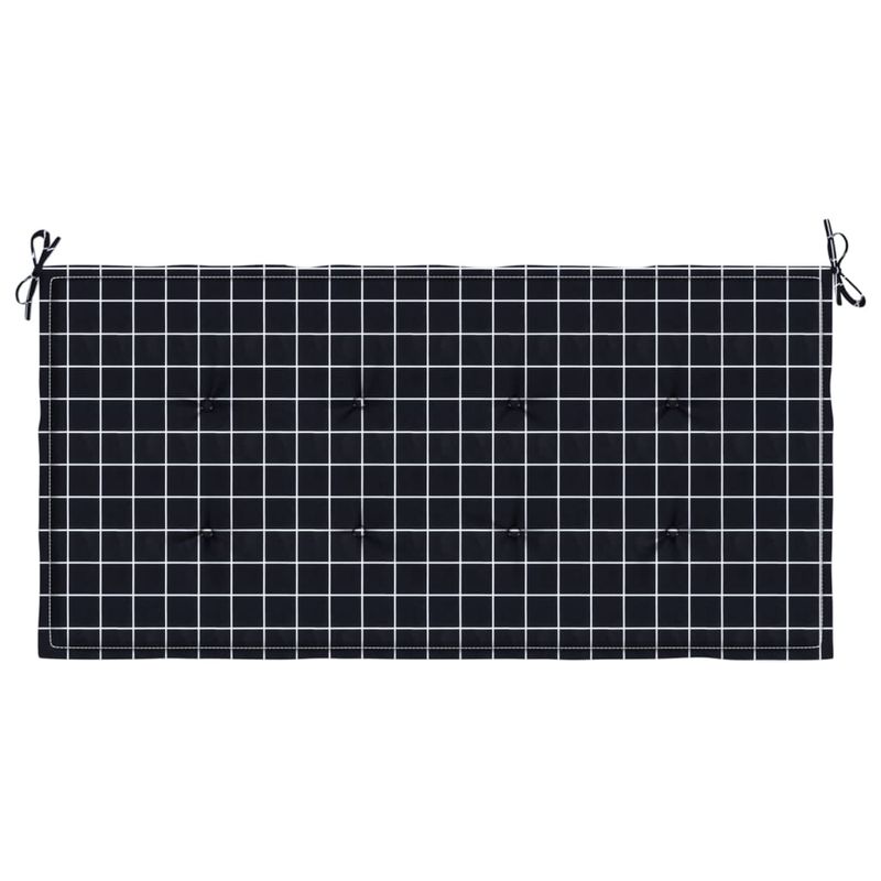 Casa si Gradina - Gradina si terasa - Mobilier exterior - Perne decorative exterior - Perna de banca de gradina negru carouri 120x50x3cm textil oxford - Infinity.ro