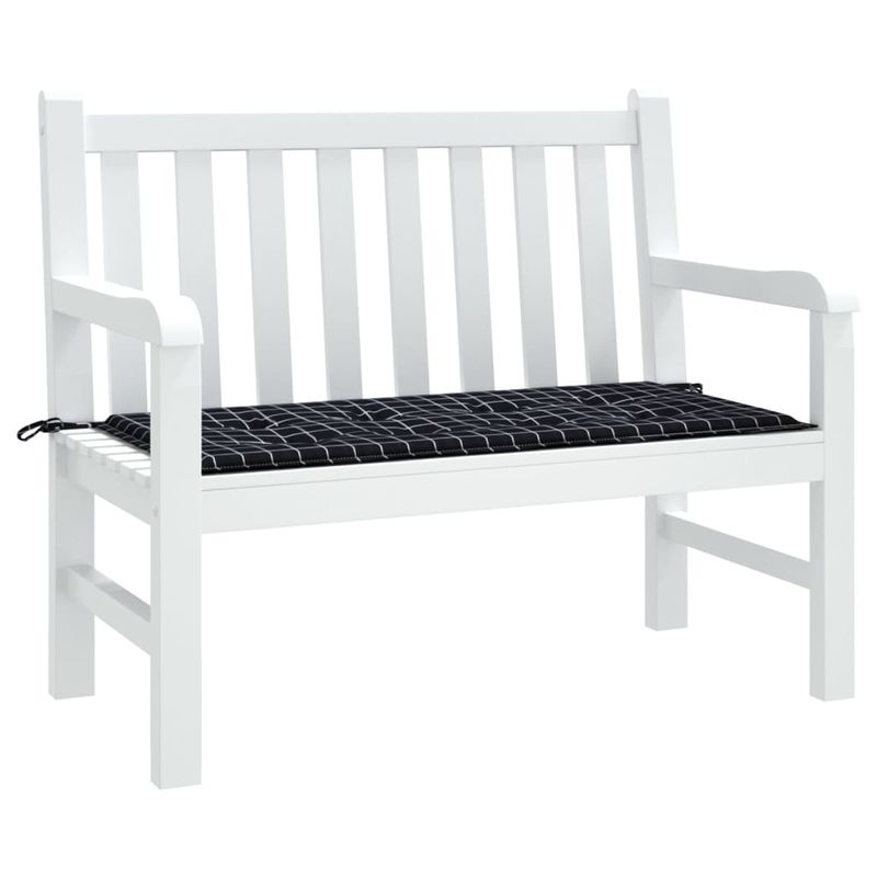 Casa si Gradina - Gradina si terasa - Mobilier exterior - Perne decorative exterior - Perna de banca de gradina negru carouri 120x50x3cm textil oxford - Infinity.ro