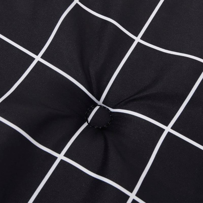 Casa si Gradina - Gradina si terasa - Mobilier exterior - Perne decorative exterior - Perna de banca de gradina negru carouri 120x50x3cm textil oxford - Infinity.ro