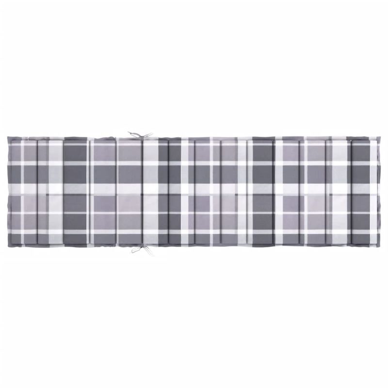 Casa si Gradina - Gradina si terasa - Mobilier exterior - Perne decorative exterior - Perna de sezlong, rosu carouri, 200x60x3 cm, textil oxford, model gri carouri - Infinity.ro