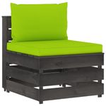Casa si Gradina - Gradina si terasa - Mobilier exterior - Canapele si fotolii gradina - Canapea de colt modulara cu perne, gri, lemn tratat - Infinity.ro