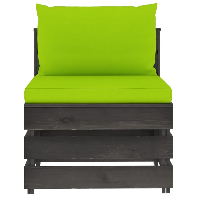 Casa si Gradina - Gradina si terasa - Mobilier exterior - Canapele si fotolii gradina - Canapea de colt modulara cu perne, gri, lemn tratat - Infinity.ro
