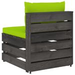 Casa si Gradina - Gradina si terasa - Mobilier exterior - Canapele si fotolii gradina - Canapea de colt modulara cu perne, gri, lemn tratat - Infinity.ro