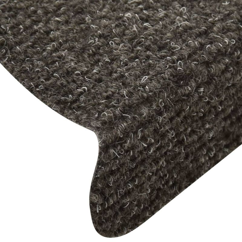 Casa si Gradina - Textile si covoare - Covoare - Covoare casa - Covorase autocolante de scari, maro, 56x17x3 cm, perforate, antracit - Infinity.ro