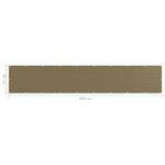 Casa si Gradina - Gradina si terasa - Umbrele si pavilioane - Umbrele - Prelata pentru balcon din HDPE , gri taupe, 90 x 500 cm, HDPE - Infinity.ro