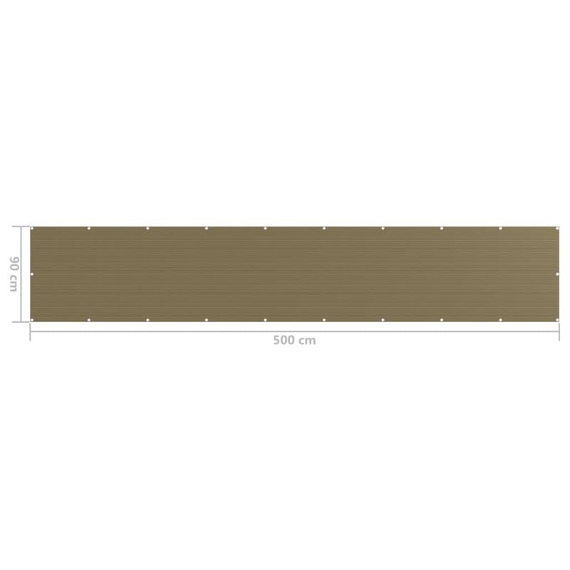 Casa si Gradina - Gradina si terasa - Umbrele si pavilioane - Umbrele - Prelata pentru balcon din HDPE , gri taupe, 90 x 500 cm, HDPE - Infinity.ro